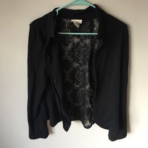 Laceback blazer tru self size xl cute black